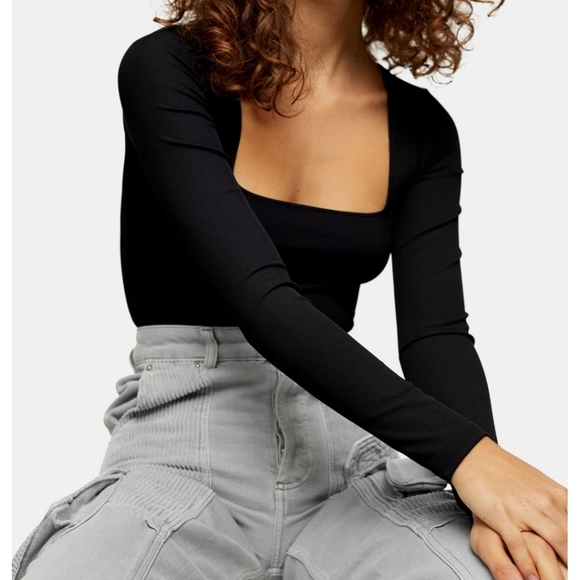 Forever 21 Tops - Forever 21 Square Neck Bodysuit